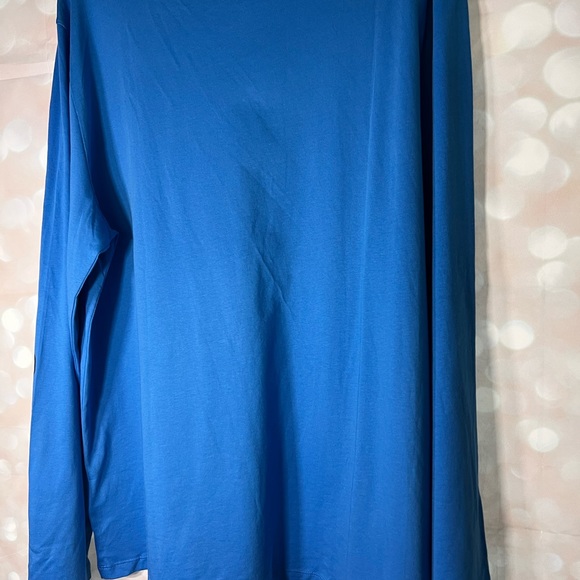 Calvin Klein French blue long sleeve crew neck cotton shirt. - Picture 6 of 6
